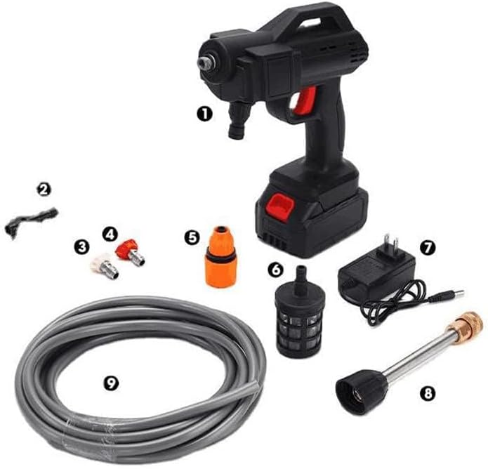 High Pressure Car Washer – 5-Cell Battery | Cordless Portable Pressure Cleaner with 25000mAh Battery