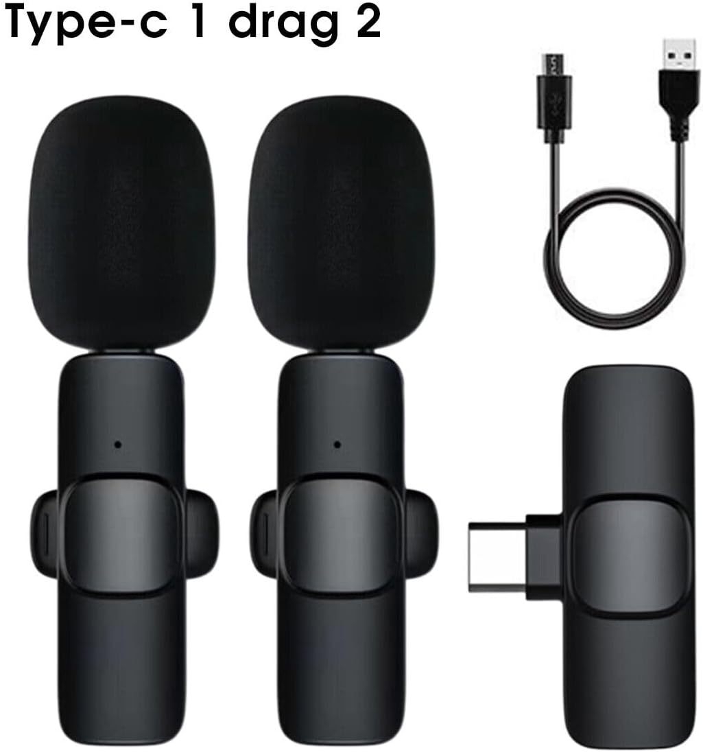 K9 Wireless Lavalier Microphone | Single & Dual Wireless Mic | USB Type-C Plug & Play | Noise Reduction Recording Mic