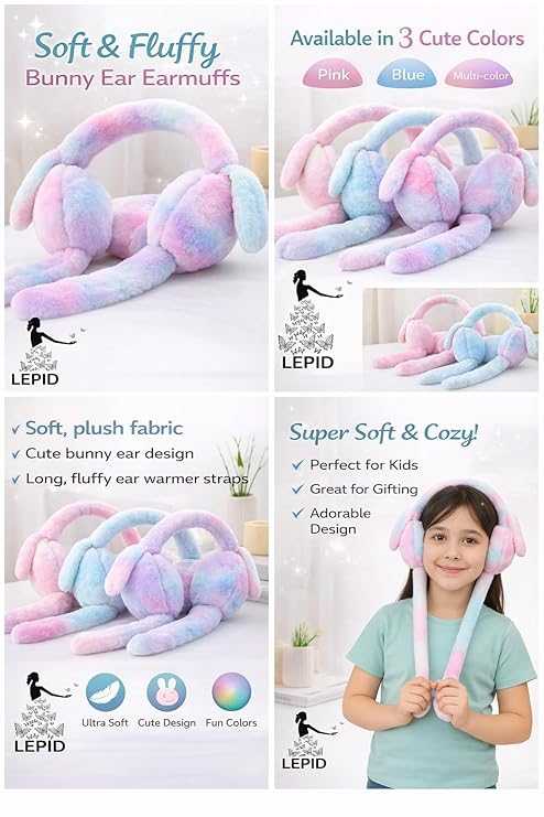 Cute Bunny Winter Accessories for girl's