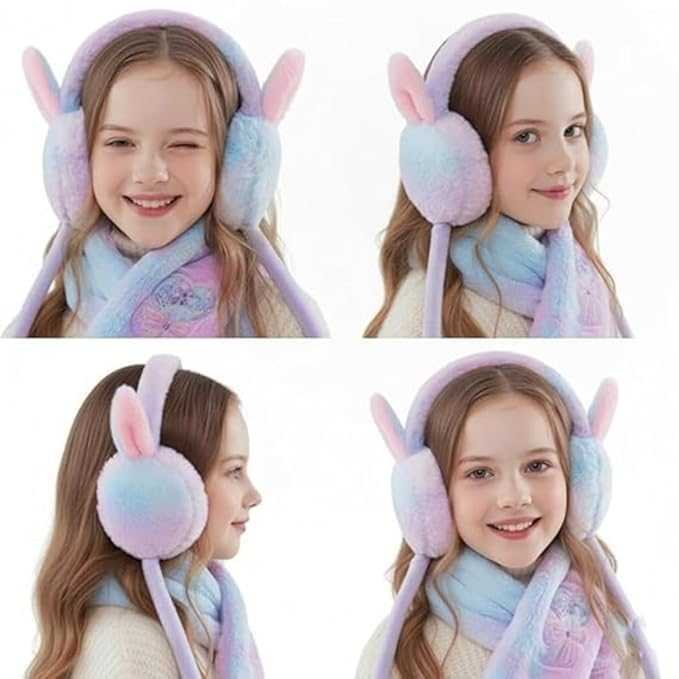 Cute Rabbit Plush Winter Earmuffs for Girls
