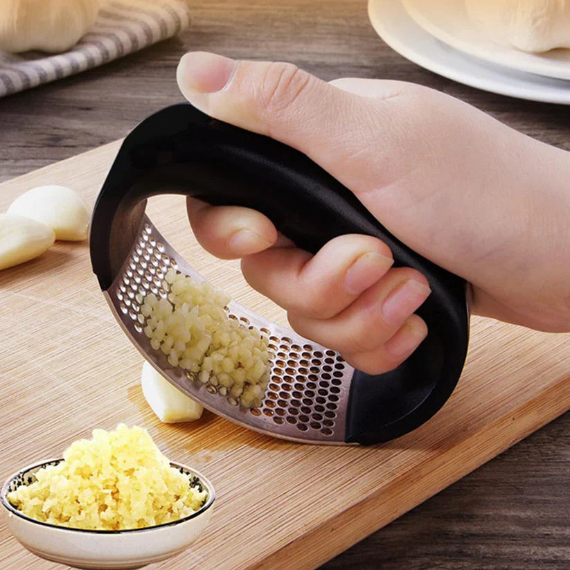 Multipurpose Garlic Presser Squeeze Press Crusher Stainless Steel