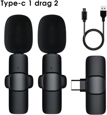 K9 Wireless Lavalier Microphone | Single & Dual Wireless Mic | USB Type-C Plug & Play | Noise Reduction Recording Mic