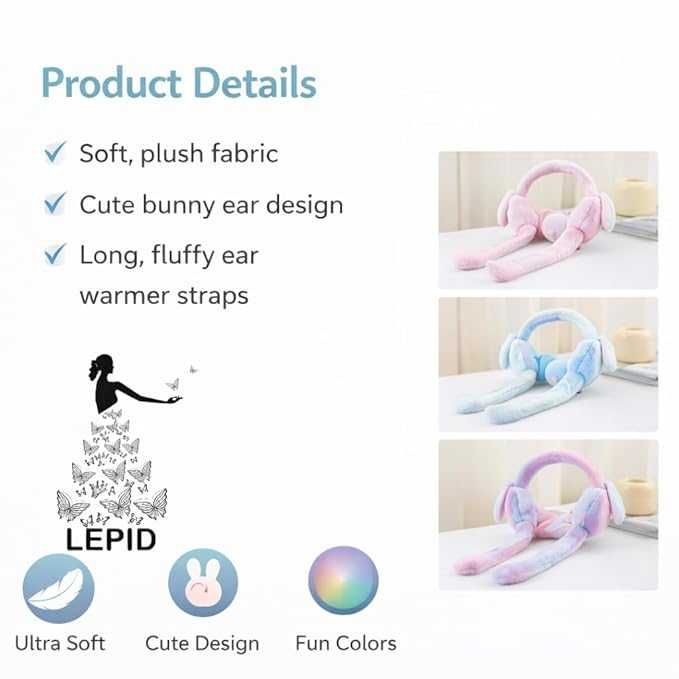 Soft Bunny Ear Warmers for Cold Weather