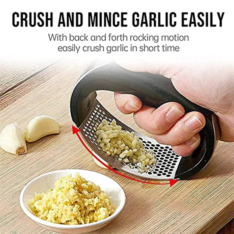Multipurpose Garlic Presser Squeeze Press Crusher Stainless Steel