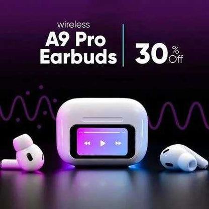 White Wireless Earbuds with Touch Control