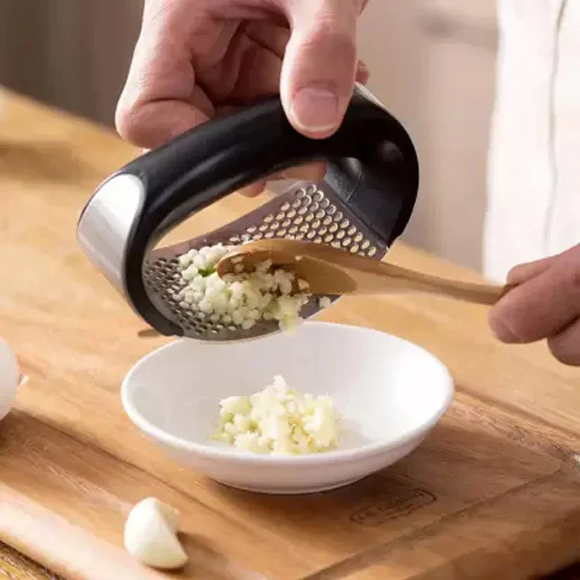 Multipurpose Garlic Presser Squeeze Press Crusher Stainless Steel